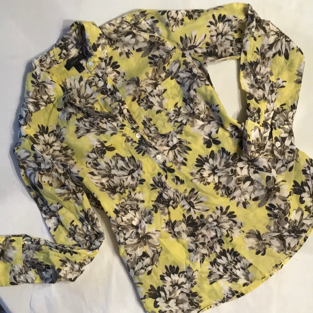 SOLD XP J Crew tunic blouse cotton silk floral